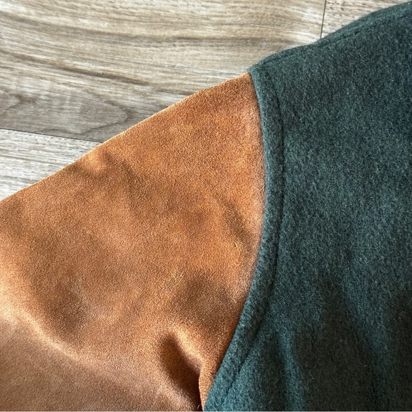 Vintage kids equestrian club bomber jacket suede two toned size 6 unisex - Picture 6 of 10